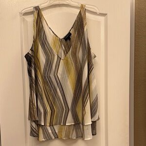 Lane Bryant Chevron Pattern Sleeveless Tank Blouse - Multicolor, Size 20